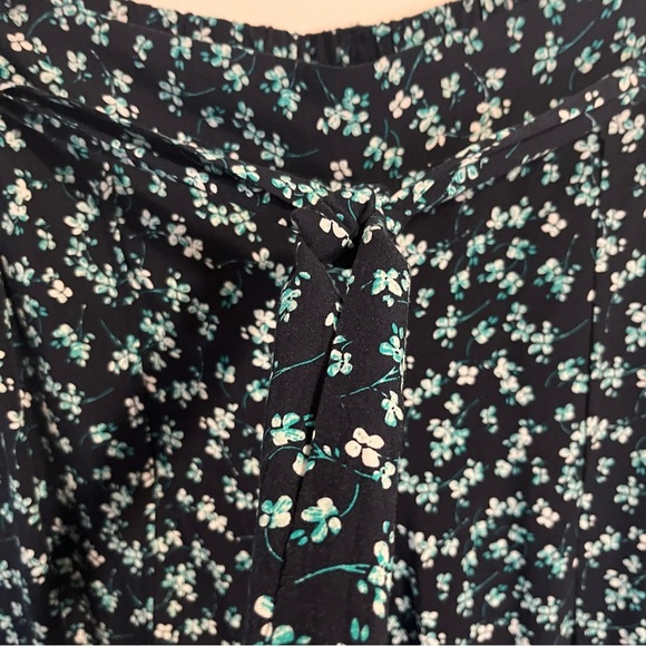 J Jill Large Crop Split Wide Leg Floral crop Pants with belt. Women’s size L - Picture 5 of 8